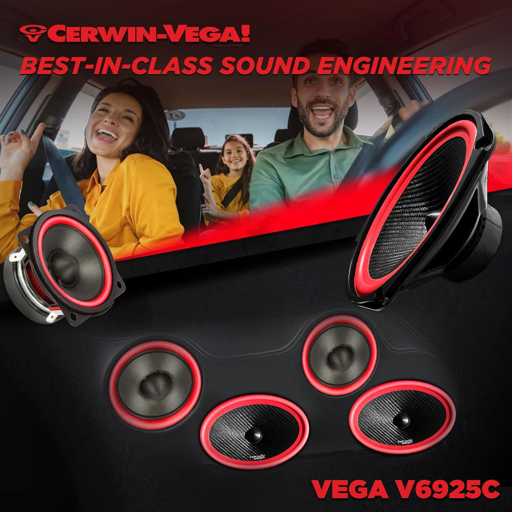 Cerwin Vega V6925C 2025 Edition - 6"x9" 3-Way Component Speaker System