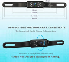Load image into Gallery viewer, Absolute CAM600 Universal Rear View Backup Camera License Plate Mount Night Vision