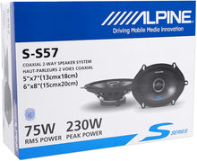 Load image into Gallery viewer, Alpine S-S57 5x7" Front Factory Speaker Replacement Kit For 1989-1997 Mercury Cougar + Metra 72-5600 Speaker Harness