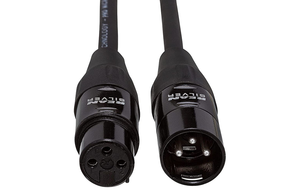 HOSA HMIC-050 Pro Microphone Cables REAN XLR3F to XLRM - (50 Feet) (Black)