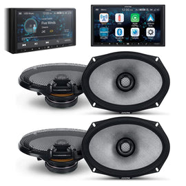 Alpine ILX-W670 Digital Indash Receiver, 2 Pair R2-S69 6x9 Speaker, KIT4 AMP Kit