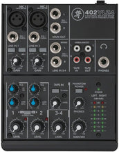 Load image into Gallery viewer, Mackie 402VLZ4 4-Channel High-Performance VLZ4 Series Phantom Powered Analog Mixing Station, 402VLZ4 with 2 Onyx Mic Preamps and 1 Stereo Channel
