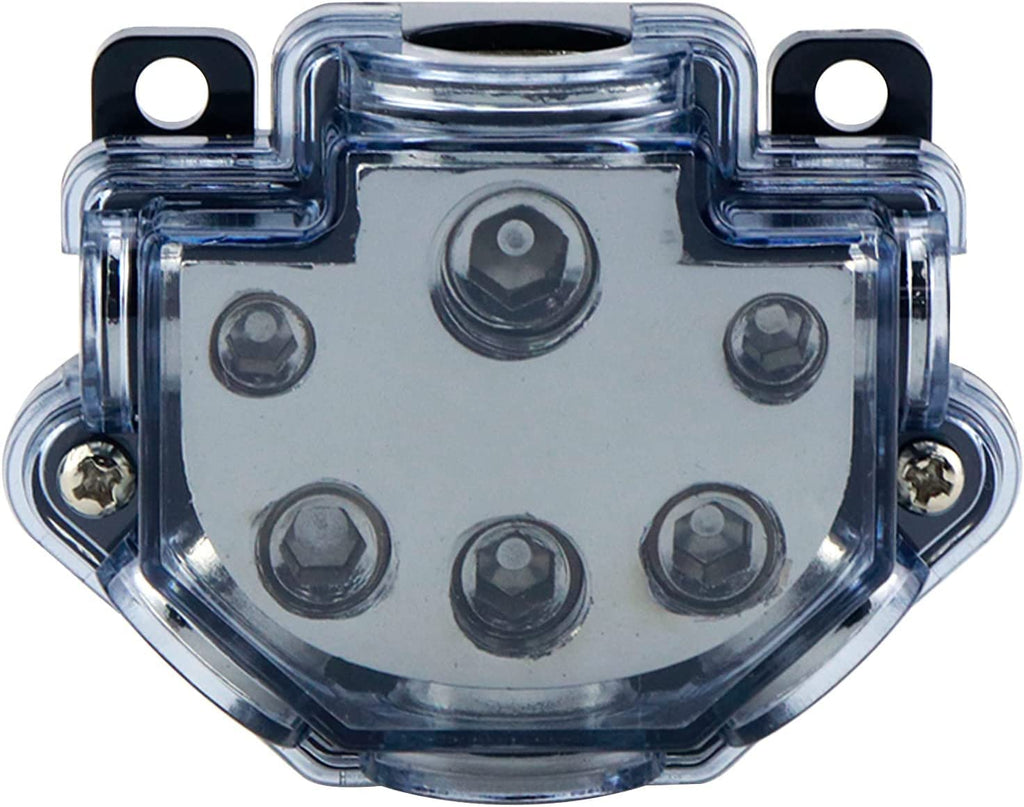 2 Absolute PD-150C 0-2-4 Gauge 1 in 5 Ways Out Power Splitter Distribution Block