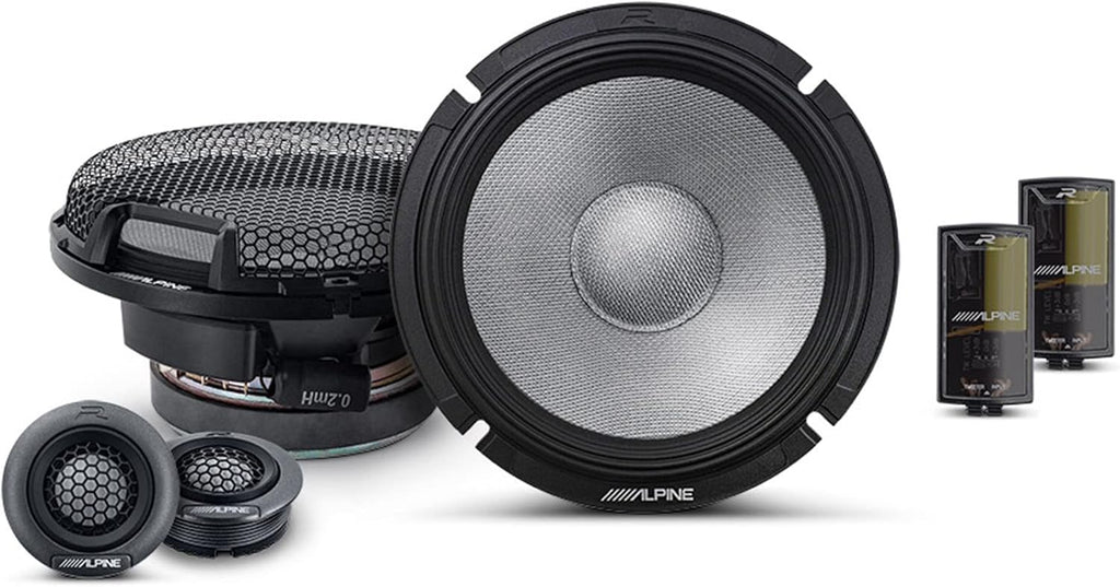 Alpine R2-S65C Component Speaker + Adapters + Harness Fit Honda Acura Vehicles