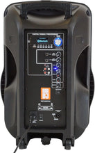 Load image into Gallery viewer, MR DJ PARTY PACK Pair 15" 4500W Powered PA DJ Speakers Active Speaker Stands MIC