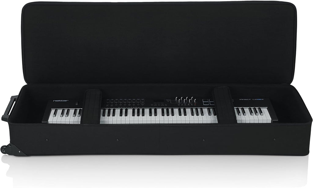 Gator Cases GK-76 Lightweight Keyboard Case with Pull Handle and Wheels; Fits 76-Note Keyboards
