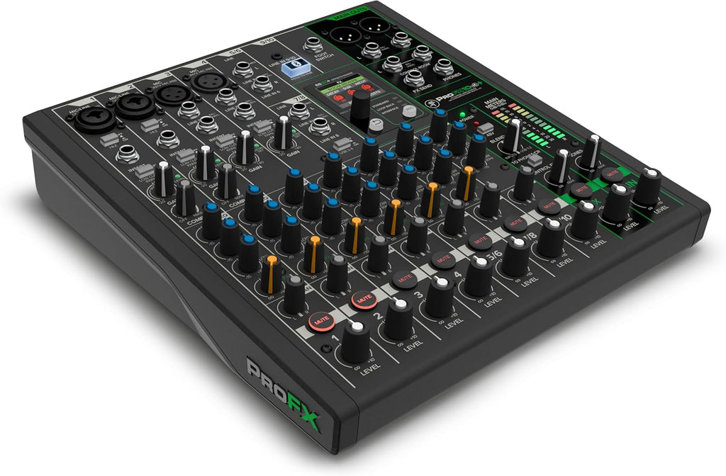Mackie ProFX10v3+ 10-Channel Analog Mixer for Studio-Quality Recording and Live Streaming With Enhanced FX, USB Recording Modes and Bluetooth