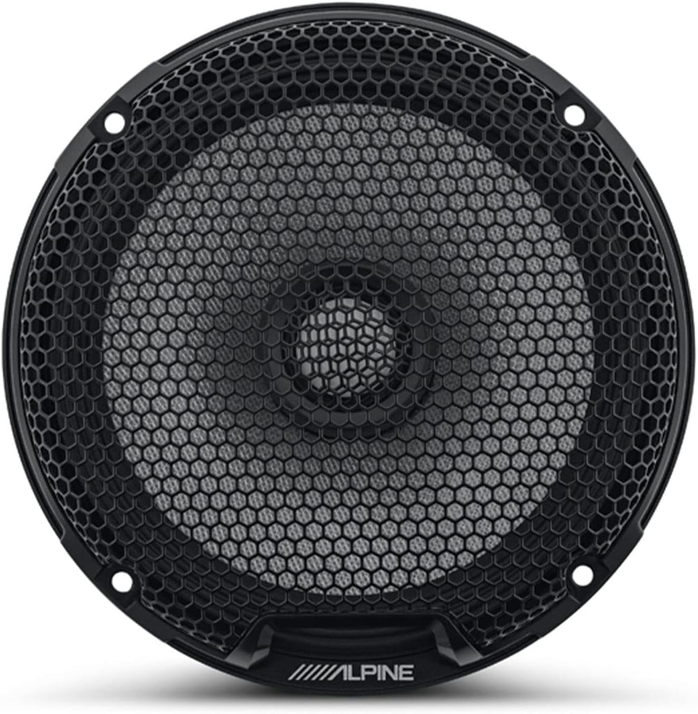 Alpine R2-S65 600W Peak 6.5" R-Series 2-Way Coaxial Speakers Hard-Dome Tweeters