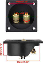 Load image into Gallery viewer, American Terminal 2PCS 2.2 Inch Square 2-Way Speaker Box Terminal Cup Binding Post Subwoofer Box Speaker Terminal for DIY Home Car Stereo Speaker Subwoofer