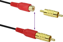 Load image into Gallery viewer, 2 Male to Male Gold RCA cable Coupler Joiner Barrel Audio Video Connectors