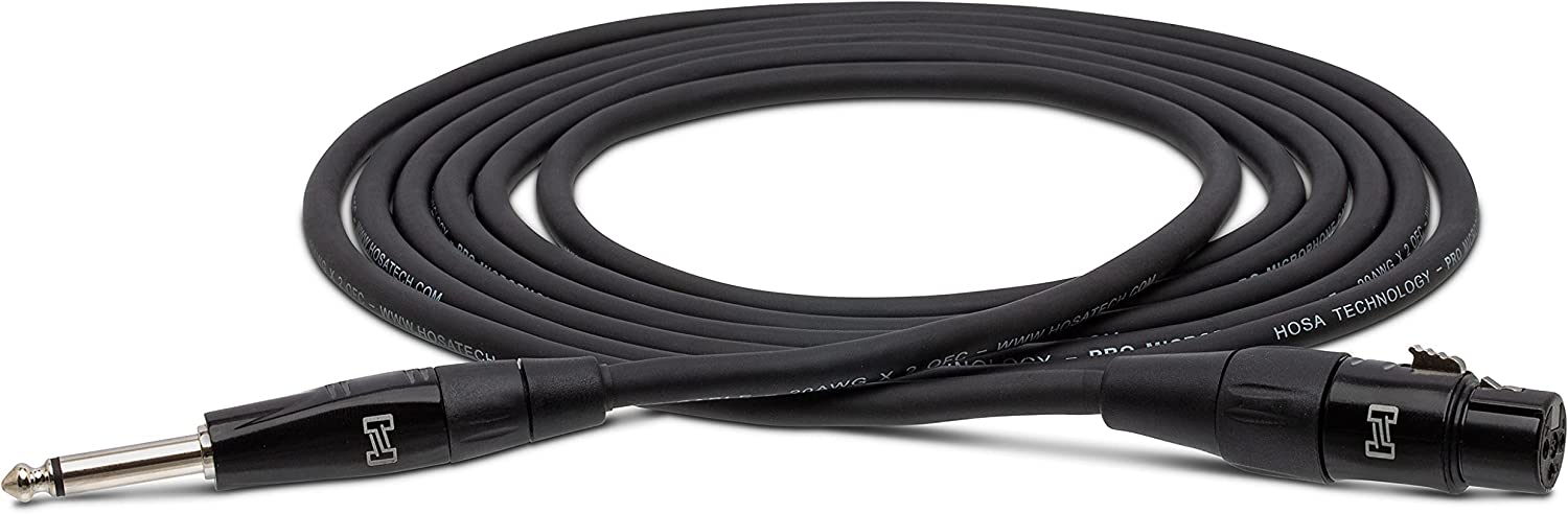 Hosa HMIC-010HZ Pro Microphone Cable, REAN XLR3F to 1/4 in TS, 10 ft