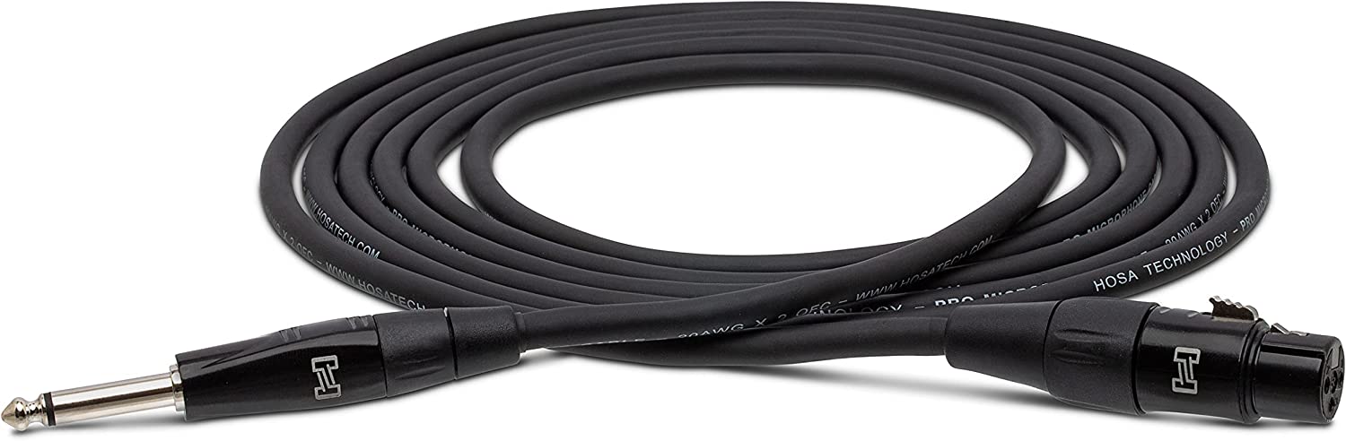 Hosa HMIC-025HZ Pro Microphone Cable, REAN XLR3F to 1/4 in TS, 25 ft