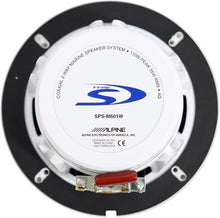 Load image into Gallery viewer, 2 Alpine SPS-M601W 6.5” Coaxial 2-Way Marine Speaker with White Grilles