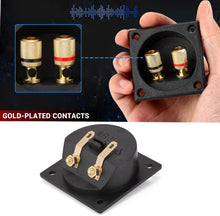 Load image into Gallery viewer, American Terminal 2PCS 2.2 Inch Square 2-Way Speaker Box Terminal Cup Binding Post Subwoofer Box Speaker Terminal for DIY Home Car Stereo Speaker Subwoofer