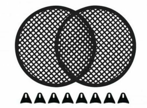 (2) Absolute DJS8 Grill 8" Inch Universal Speaker Subwoofer Grill Mesh Cover W/ Clips Screws Guard