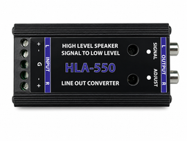 2 Absolute HLA550 2-Ch High-to-Low Line Output Converter Adjustable Speaker Level to RCA Converter