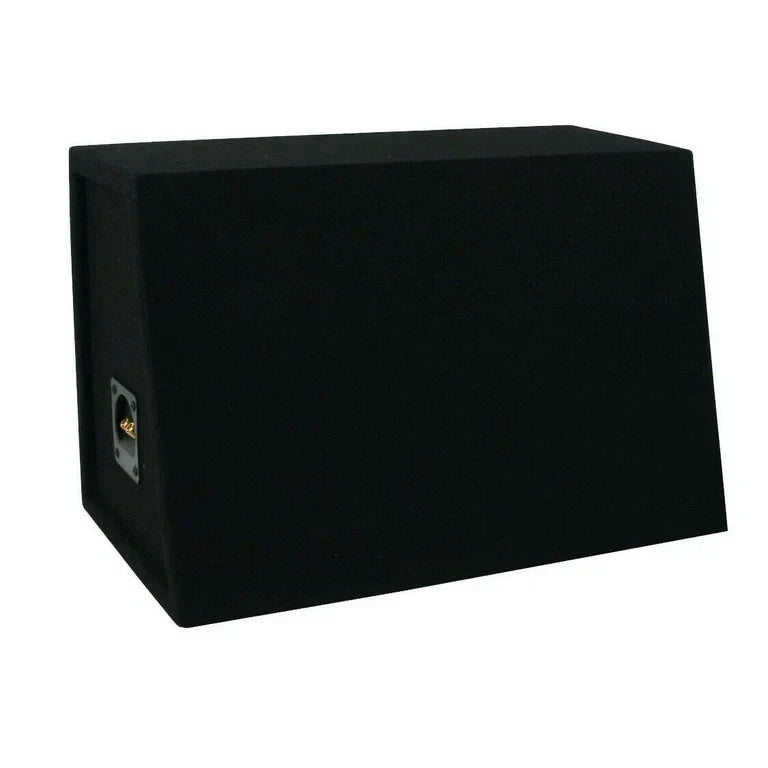 Absolute MSHF12 12" Single Sealed Sub Box Hatchback 1.20 Cubic Feet MDF Black Subwoofer Enclosure
