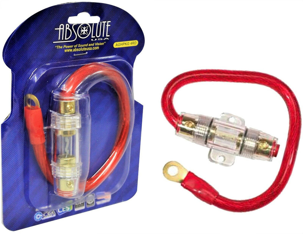 Absolute USA AGHPKG4RD 1 ft 4 Gauge 60A, AGU Electrical Fuse