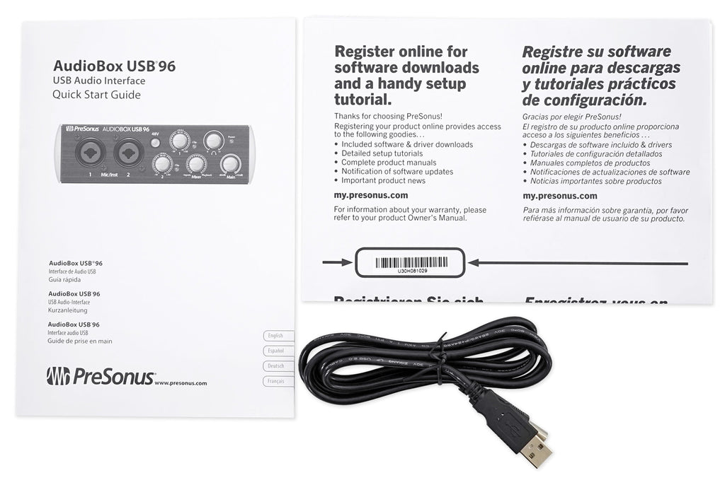 PRESONUS AUDIOBOX USB 96 Audio Interface For Zoom Video Conference Streaming