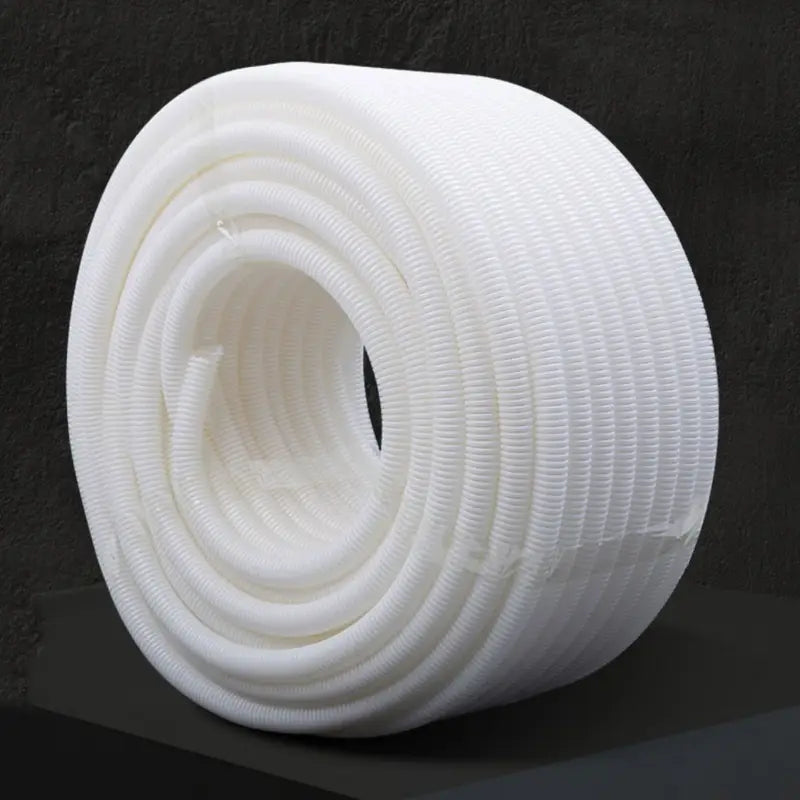 DC Sound 1/4" 5mm 100' White Split Wire Loom Cable Sleeves Conduit Protective Tubing