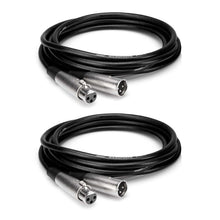 Load image into Gallery viewer, Hosa MCL-125 Microphone Cable XLR3F to XLR3M (25 Feet) - 2 Pack