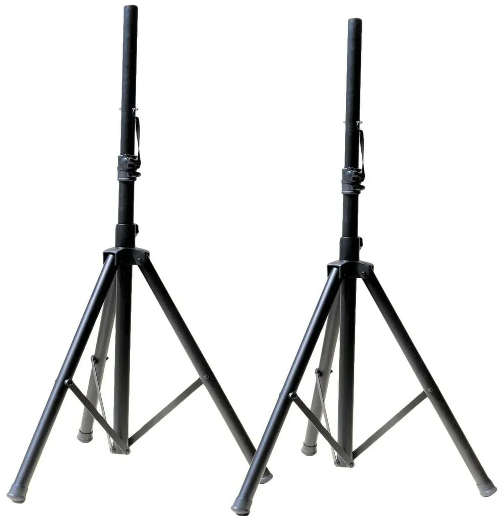 MR DJ Professional PA DJ 2 tripod speaker stands,4-6ft Adjustable Height, 35mm Compatible Insert, for stage/studio monitor/home