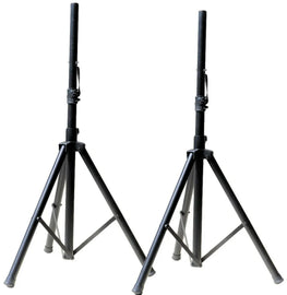 2 PRO Heavy Duty PA DJ Speaker Universal Adjustable Height Tripod Speaker Stands