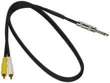 Load image into Gallery viewer, MR DJ CQDR3 Dual 1/4" Mono to Dual RCA Male Speaker Cable (3 feet)