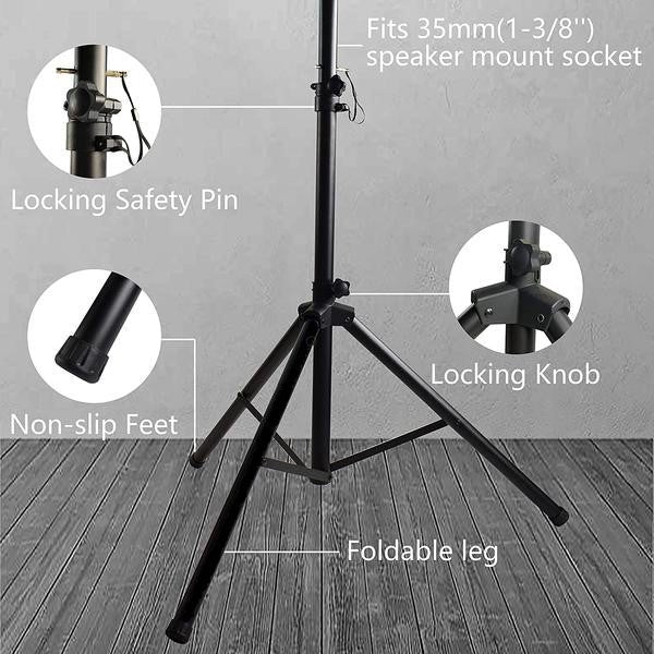 MR DJ SS350R Universal Red Folding Tripod PRO PA DJ On Stage Speaker Stand