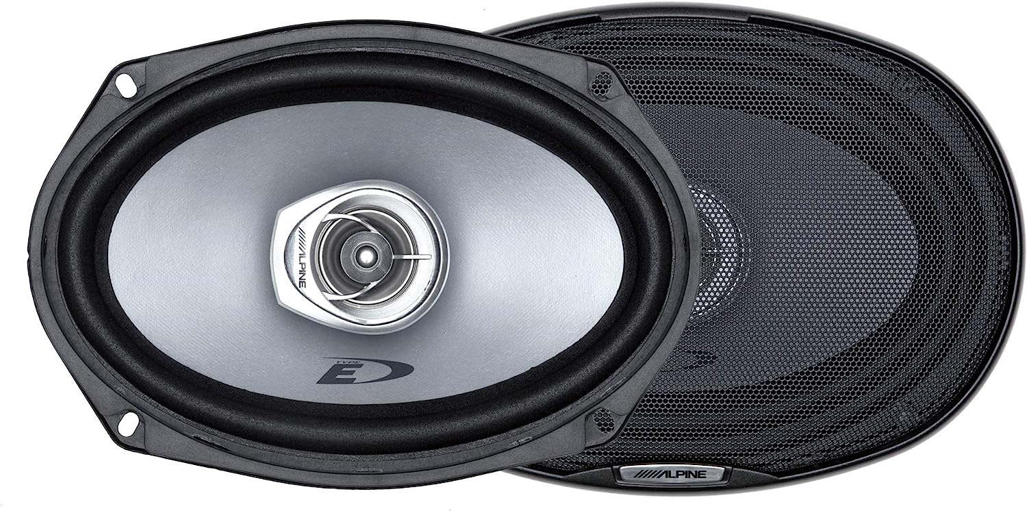 Alpine SXE-6925S 280W 6x9" 2-Way Type-E Series Coaxial Speakers, Mylar Tweeter