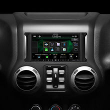 Load image into Gallery viewer, Alpine i407-WRA-JK Custom Fit Restyle Receiver for 2007-18 Jeep Wrangler JK/JKU. Apple CarPlay and Android Auto, Bluetooth, Plays FLAC Files, HD Radio, USB Input, iDatalink Maestro RR Included, No CD