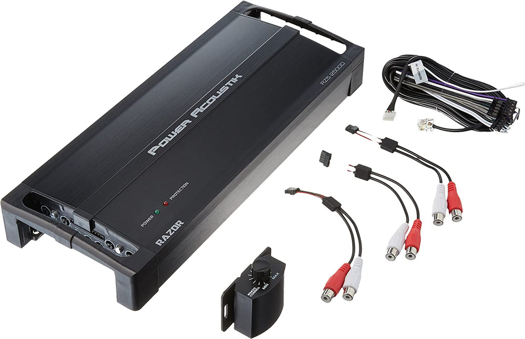 POWER ACOUSTIK RZ1-3500D Razor Series Class D Full-Range Monoblock, 3,500W Max, Includes remote gain knob