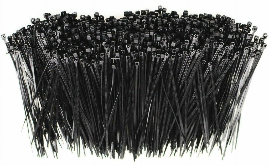 American Terminal 500 pcs 6-Inch Heavy Duty Strong Black Nylon Cable Ties
