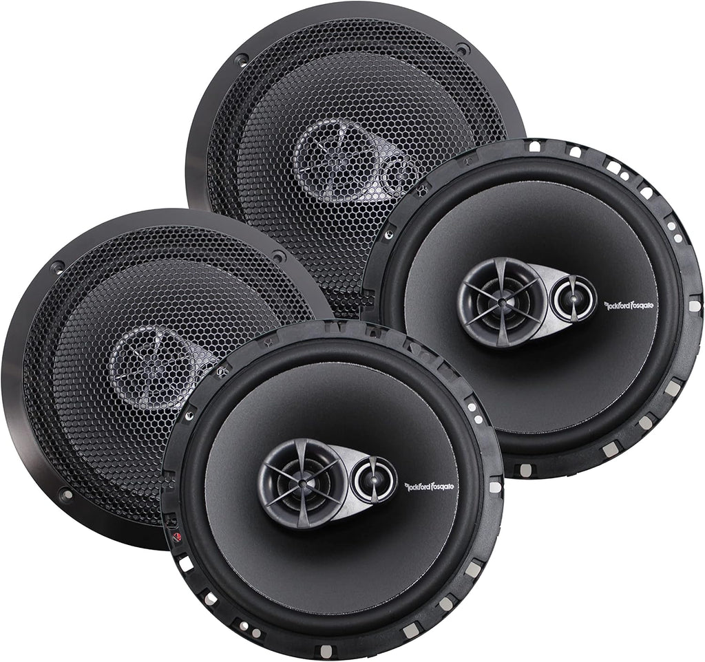 2 Pair Rockford Fosgate R165X3 6.5" 180W Speakers + R1T-S 1-Inch Tweeter Kit