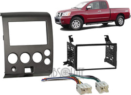 Absolute ABS99-7406 Fits Nissan Titan 2004-2005 Double DIN Stereo Harness Radio Install Dash Kit