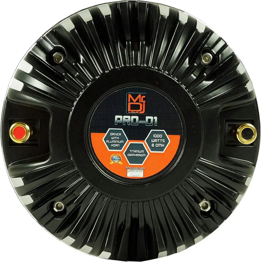 MR DJ PROD1 High Compression Titanium Driver Bullet Super Tweeter with Aluminum Horn