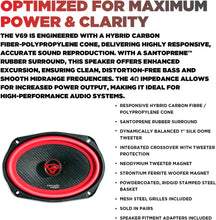 Load image into Gallery viewer, Cerwin Vega V69 420W 6x9" 2 Way Car Speakers + Angle Speaker Box Black Pair