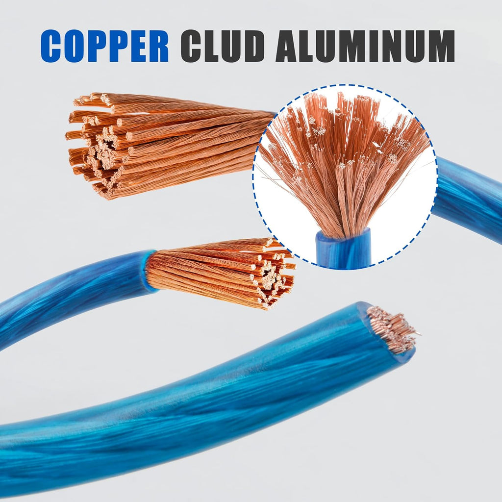 MK Audio PC8250BL 8GA 250' Blue Power Ground Wire Car Audio Amplifier Marine Cable
