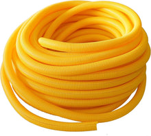 Load image into Gallery viewer, DC Sound 1/4" 5mm 100' Yellow Split Wire Loom Cable Sleeves Conduit Protective Tubing