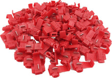 Load image into Gallery viewer, MR DJ 100pcs Lock Quick Splice Wire Terminals Snap Lock Red 18-22 AWG