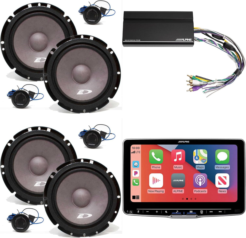 Alpine ILX-F509 9" Multimedia, 2 SXE-1751S 6.5" Component & KTA-450 Power Pack