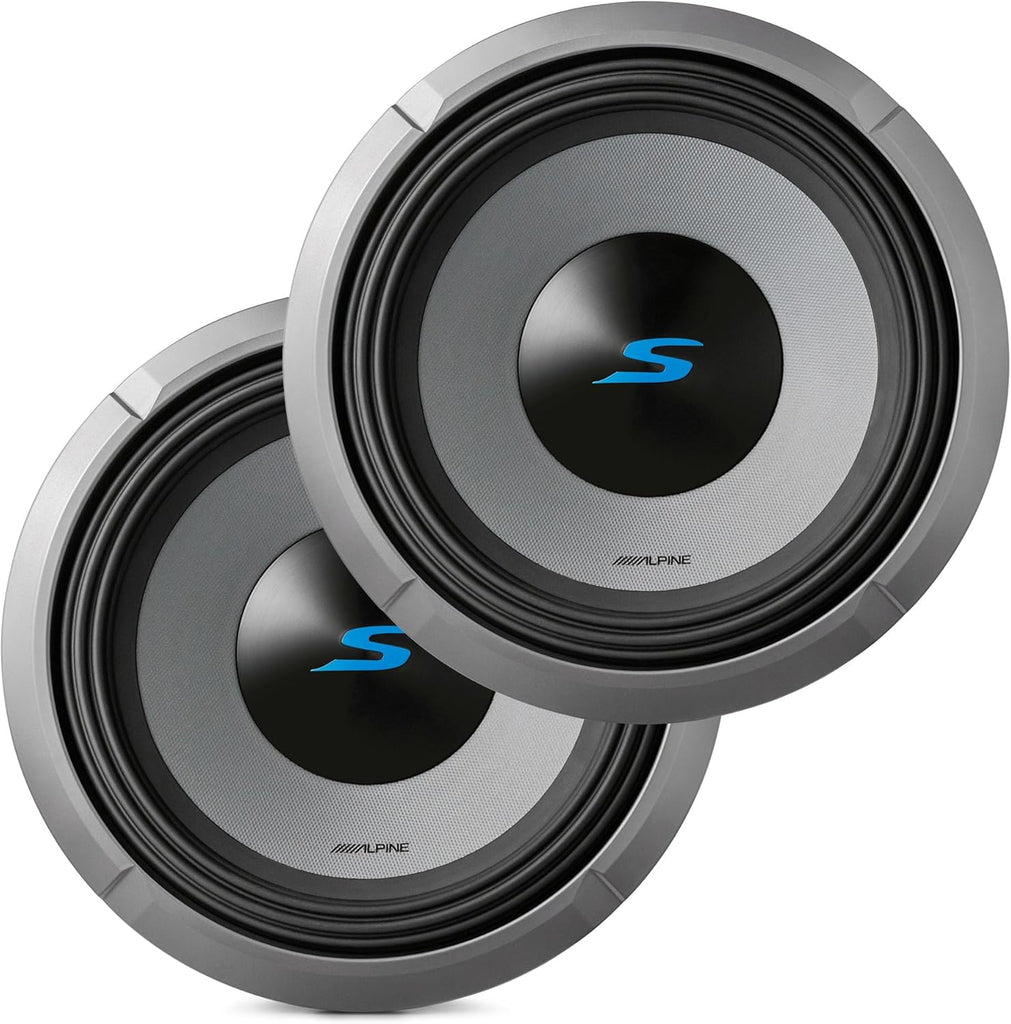 2 ALPINE S2-W10D2 10" 1800 Watt Car Audio Subwoofers DVC Dual 2-Ohm Subs