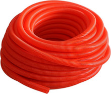 Load image into Gallery viewer, DC Sound 1/2" 13mm 100' Red Split Wire Loom Cable Sleeves Conduit Protective Tubing