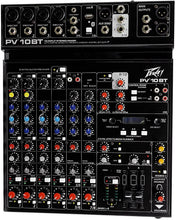 Load image into Gallery viewer, Peavey PV 10BT PV10BT Pro Audio Mixer With 4 Mic In, Bluetooth, USB, Compressor