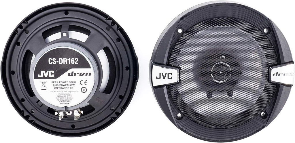 Jvc CS-DR162 600W Peak (100W RMS) 6.5" DRVN Series 2-Way Coaxial Car Speakers