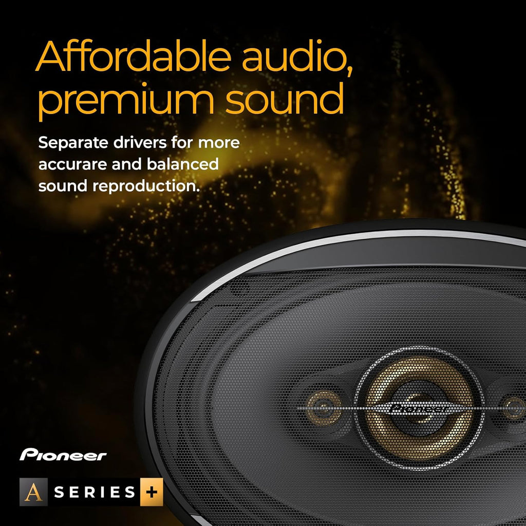 2 Pair Pioneer TS-A6991F 1400W 6x9" 5-way 4-ohm Coaxial Car Speakers with Dual Super Tweeters
