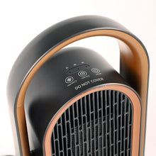 Load image into Gallery viewer, 2-in-1 PTC Ceramic Heater &amp; Fan with Remote Timer 3 Modes Safety Grid Black