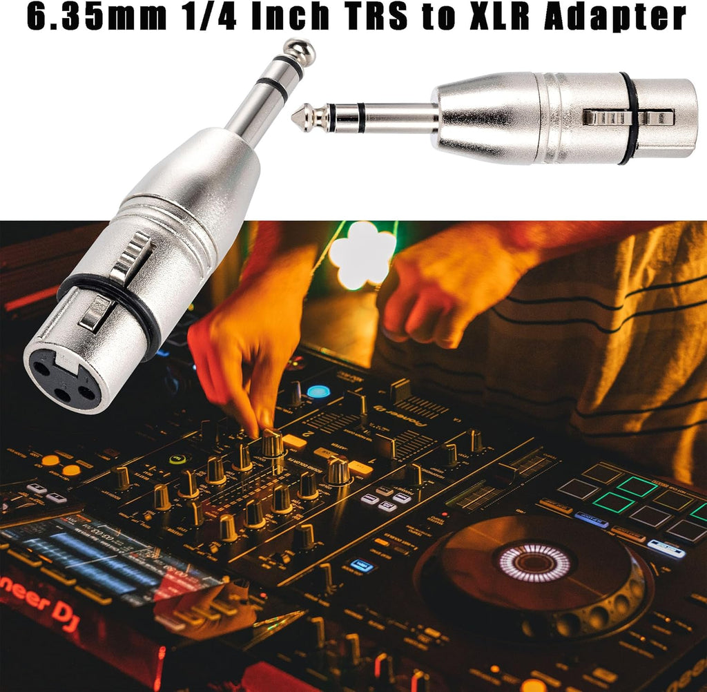 MR DJ XFTRS-2 1/4" TRS to Balanced XLR Female Adapter 2-Pack