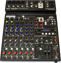 Load image into Gallery viewer, Peavey PV 10 AT 10 Channel Compact Mixing Mixer Console with Bluetooth Auto-Tune pitch correction + PV 20' XLR Cable
