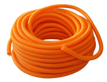 Load image into Gallery viewer, DC Sound 1/2" 13mm 100' Orange Split Wire Loom Cable Sleeves Conduit Protective Tubing